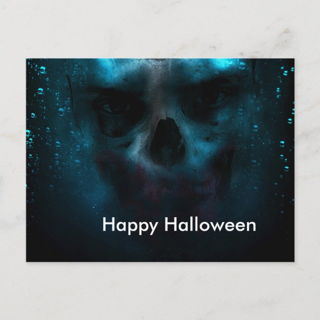 Cartão Postal Noite Assustadora do Halloween (Frente)