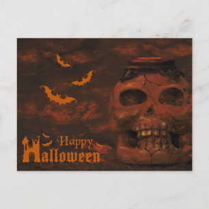 Cartão Postal Noite Assustadora do Halloween