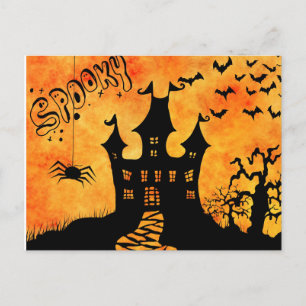 Cartão Postal Noite Assustadora do Halloween