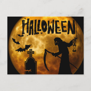 Cartão Postal Noite Assustadora do Halloween