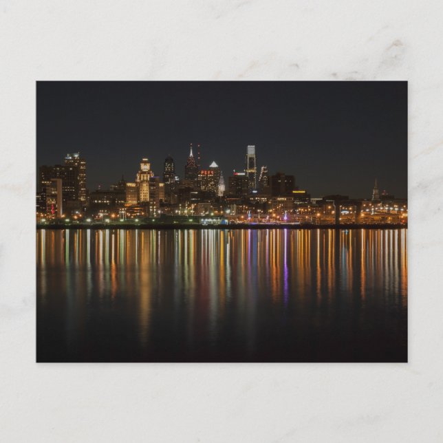 Cartão Postal Noite de Filadélfia (Frente)