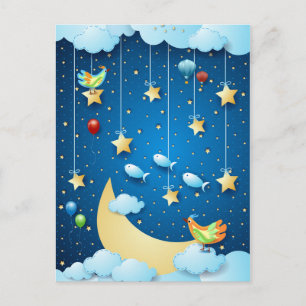 Cartão Postal Noite de grande lua