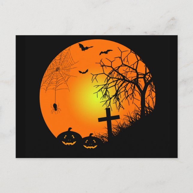 Cartão Postal Noite de Halloween (Frente)