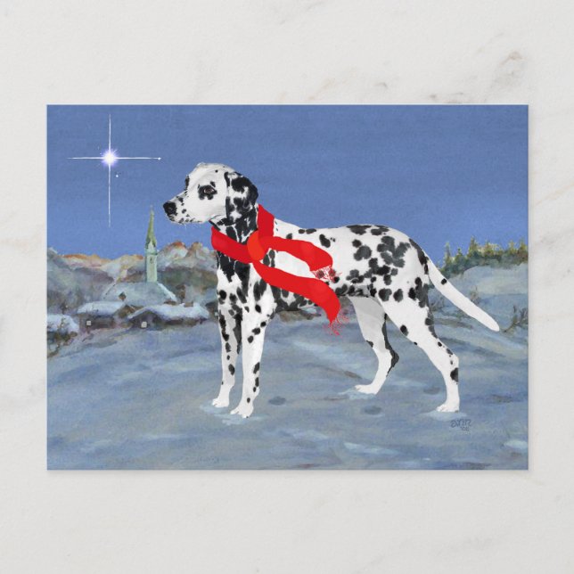 Cartão Postal Noite de Inverno Dalmata (Frente)