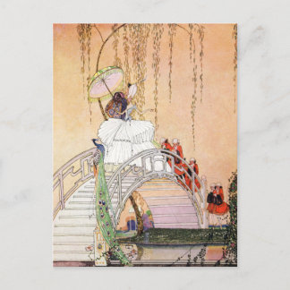 Cartão Postal Noite de Kay Nielsen em um Jardim Chinês