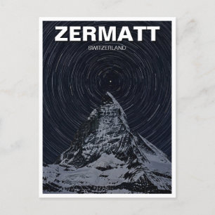 Cartão Postal Noite de Matterhorn de Suiça Zermatt