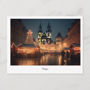 Cartão postal Noite de Natal de Praga na República
