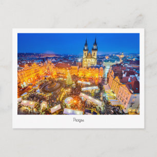 Cartão postal Noite de Natal de Praga na República