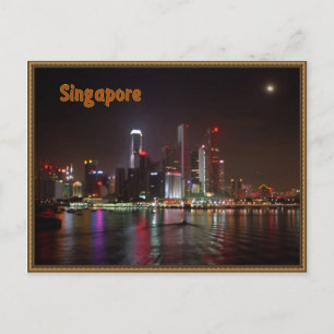 Cartão Postal Noite de Singapura