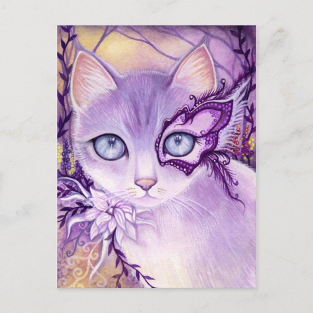 Cartão Postal Noite de Veneza lavanda - Cartão-postal (Frente)