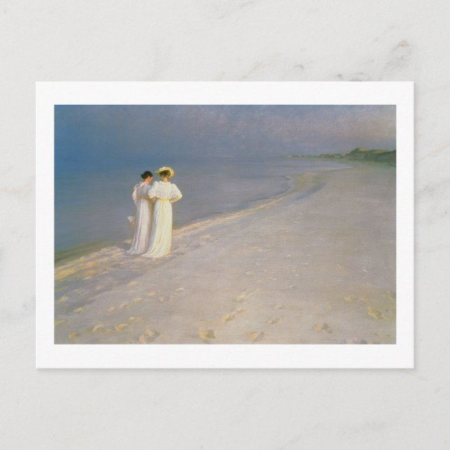 Cartão Postal Noite de Verão em Skagen Southern Beach (Frente)