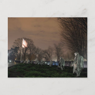 Cartão Postal Noite do Monumento do Memorial da Guerra Coreana e