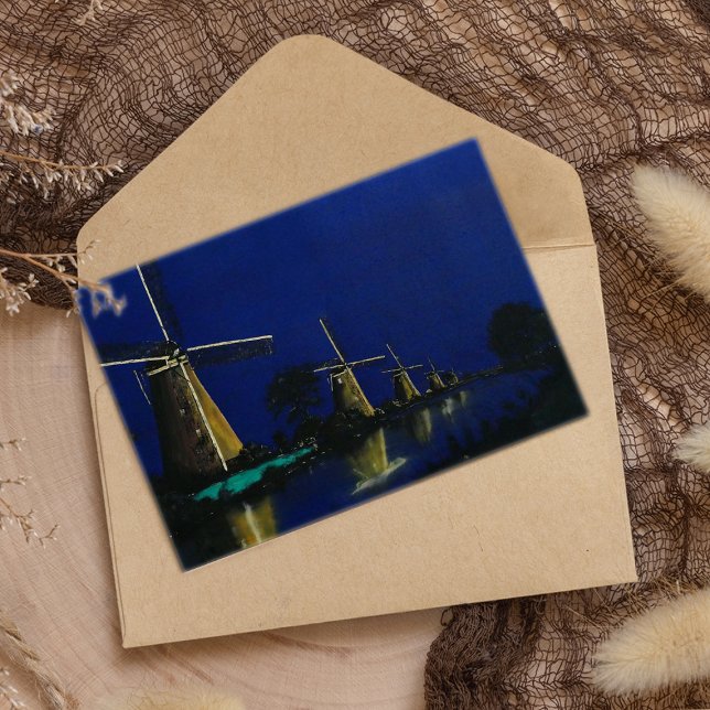 Cartão Postal Noite em Kinderdijk (Criador carregado)