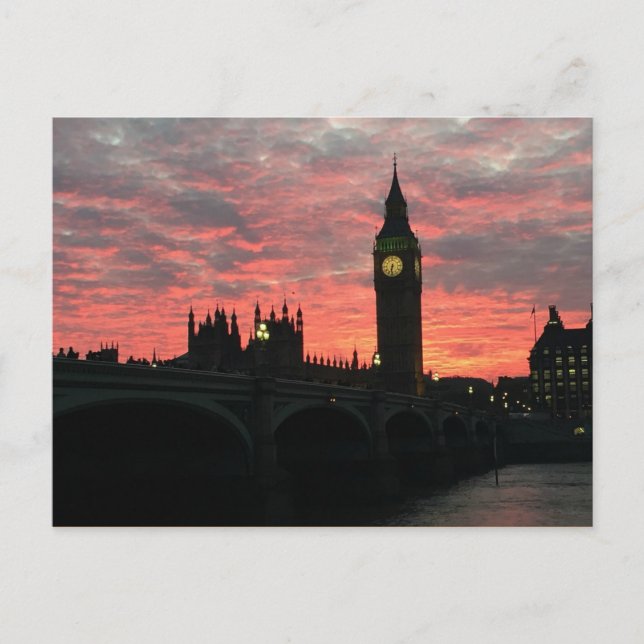 Cartão Postal Noite em Londres (Frente)