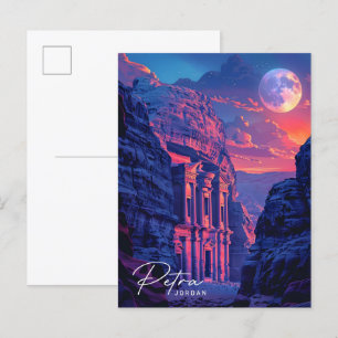 Cartão Postal Noite em Petra Jordan Viagem