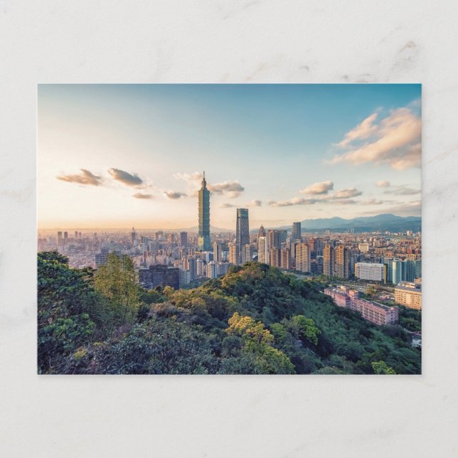 Cartão Postal Noite em Taipei (Frente)