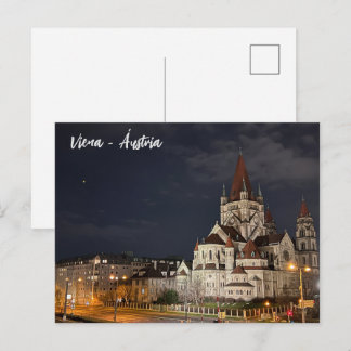 Cartão Postal Noite em Viena, Áustria
