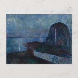 Cartão Postal Noite estrelada de Edvard MUNCH, pintor simbólico