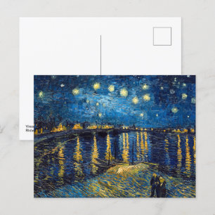 Cartão Postal Noite Estrelada no Ródano   Van Gogh  