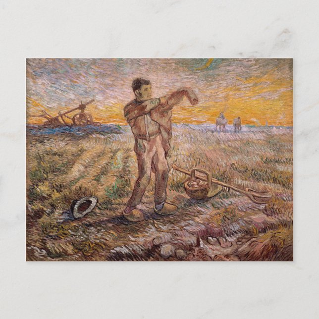 Cartão Postal Noite, fim do dia, Vincent van Gogh (Frente)