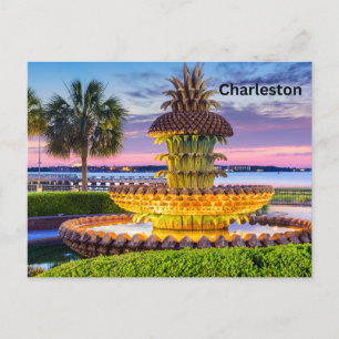 Cartão Postal Noite Linda em Charleston, Carolina do Sul