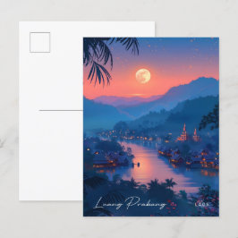 Cartão Postal Noite na Viagens vintage de Luang Prabang Laos