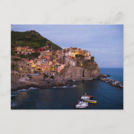Cartão Postal Noite no Cinque Terre, Itália