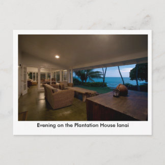 Cartão Postal Noite sobre o Plantation House Lanai