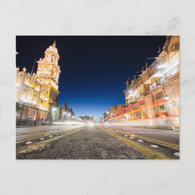 Cartão Postal Noites de Morelia Michoacan (Frente)