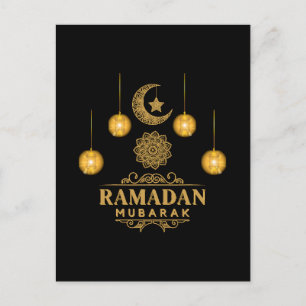 Cartão Postal Noites Elegantes do Ramadão - Eid Mubarak 2026 Fer