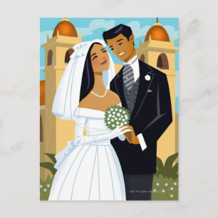 Cartão Postal Noiva e noiva