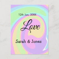 Noivado amor casal casamento colorido bohpattern
