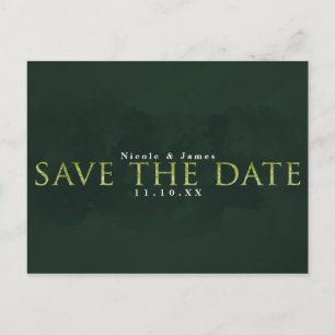 Cartão Postal Noivado de casamento SAVE THE DATE Chic Moderno VE