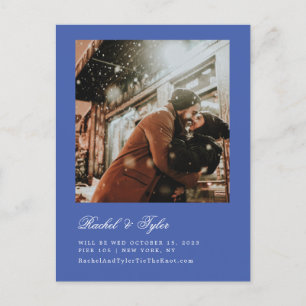 Cartão Postal Noivado de Legenda Formal Salvar a Data