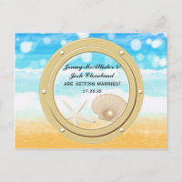 Noivado de Porto de Cruise de Praia Salvar a Data