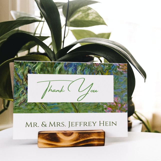 Cartão Postal Noivas de Monet de Lírios Aquáticos Botânicos Eleg (Criador carregado)