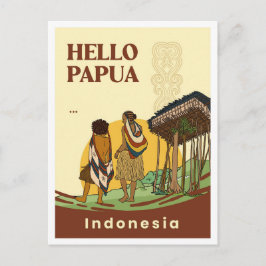 Cartão Postal Noken Papua Indonesia Travel