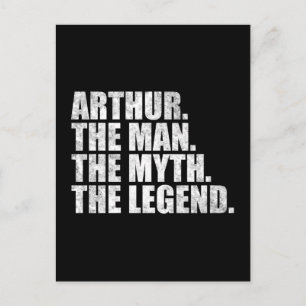 Cartão Postal Nome Arthur, Arthur O Homem O Mito A Lenda