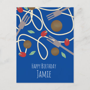 Cartão Postal Nome de Aniversário Amante de Massa