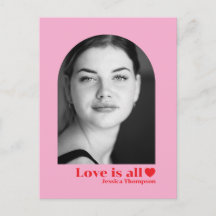 Nome de foto personalizado amor minimalista rosa v