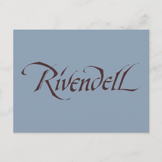 Cartão Postal Nome de Rivendell Sólido (Frente)