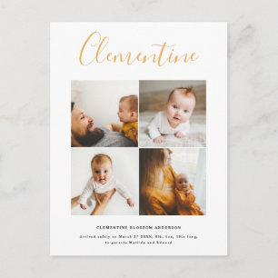 Cartão Postal Nome de roteiro moderno ponto polka foto multi