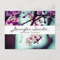 NOME ELEGANTE com Cartão-Postal CHERRY BLOSSOMS