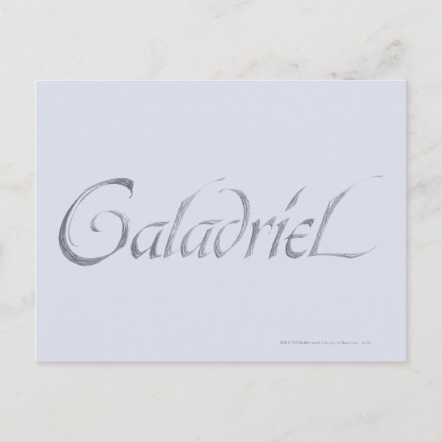 Cartão Postal Nome Galadriel texturizado (Frente)