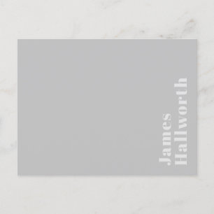 Cartão Postal Nome Minimalista Retro Moderno (ou outro texto)