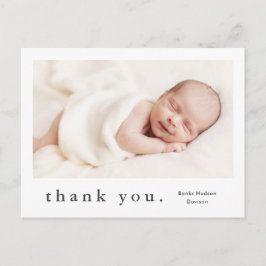 Cartão Postal Nome Moderno Foto Bebê