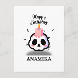 Cartão Postal Nome Personalizado Aniversário