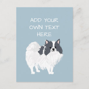Cartão Postal Nome Personalizado de Cão Pomerano