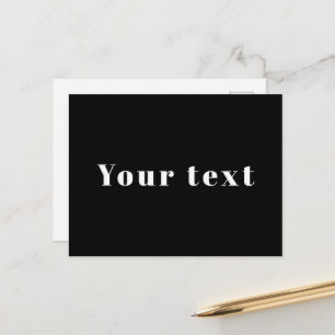 Cartão Postal Nome Personalizado do na moda ou outro Texto   Pre