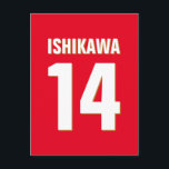 Cartão Postal Nome Personalizado, Número, Cores. Ventiladores do<br><div class="desc">Personalize com o nome,  o número e as cores de sua escolha!</div>